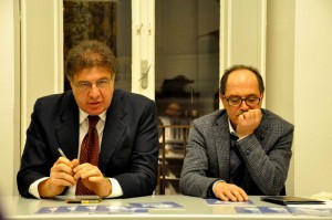 Il direttore artistico Gaetano Savatteri e il presidente della Fondazione Trame, Armando Caputo