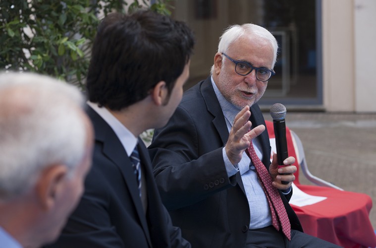 Vincenzo Lombardo (procuratore di Catanzaro), Enzo Ciconte e Antonio Liotta (foto di Mario Spada)